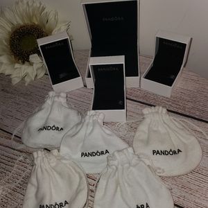 Empty authentic pandora boxes and charm bags